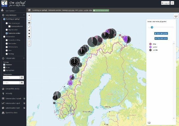 Eksempelkart fra innsynsløsninga
